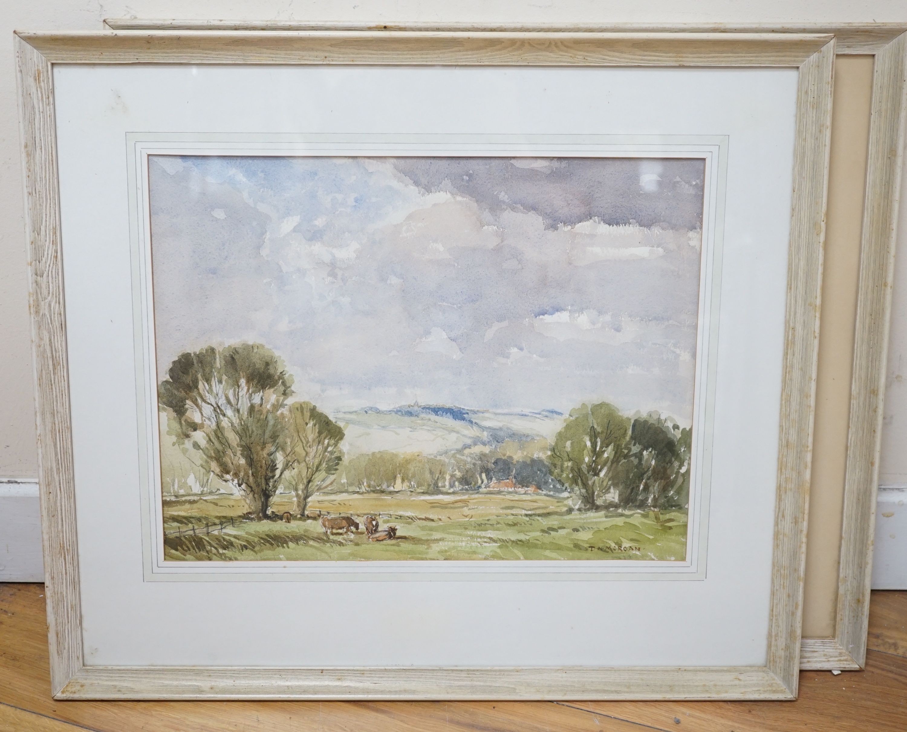 Lieutenant Colonel D N Morgan (20th century), two watercolours, Mayfield and Mickleham Priory, 31 cm x 41 cm